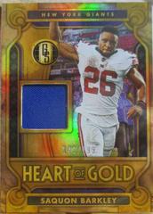 Saquon Barkley #10 Football Cards 2023 Panini Gold Standard Heart of Threads Prices
