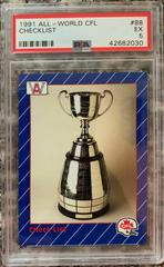Checklist Football Cards 1991 All World CFL Prices