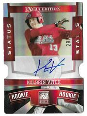 Kolbrin Vitek [Signature Status Emerald] Baseball Cards 2010 Donruss Elite Extra Edition Prices