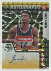 Isaiah Todd [Choice Black Gold] Basketball Cards 2021 Panini Mosaic Rookie Autographs Prices