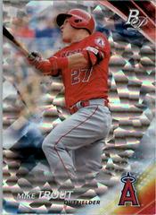 Mike Trout [Batting Ice] #100 Baseball Cards 2017 Bowman Platinum Prices