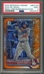 Alex De Jesus [Orange Shimmer Refractor] #BCP-164 Baseball Cards 2022 Bowman Chrome Prospects Prices