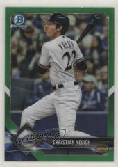 Christian Yelich [Green Refractor] #13 Baseball Cards 2018 Bowman Chrome Prices
