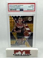 Stephen Curry [Black Gold Choice] Basketball Cards 2019 Panini Mosaic Prices