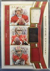 Steve Young / Brock Purdy / George Kittle #12 Football Cards 2023 Panini Immaculate Triple Jersey Prices