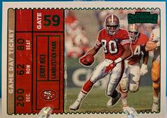 Jerry Rice [Emerald] #GDT-JRI Football Cards 2022 Panini Contenders Game Day Ticket Prices