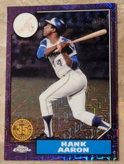 Hank Aaron [Purple] #T87C-18 Baseball Cards 2022 Topps Silver Pack 1987 Chrome Prices