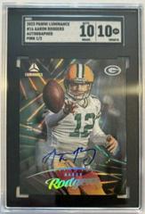 Aaron Rodgers [Pink Autograph] #16 Football Cards 2023 Panini Luminance Prices