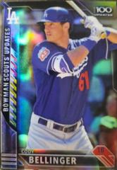 Cody Bellinger [Orange Refractor] #BSU-CB Baseball Cards 2016 Bowman Chrome Scouts' Top 100 Update Prices