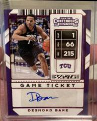 Desmond Bane [Red Autograph] Basketball Cards 2020 Panini Contenders Draft Picks Prices
