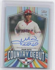 Juan Soto [Orange Cracked Ice] #CDA-JS Baseball Cards 2023 Topps World Classic Country Debut Autographs Prices