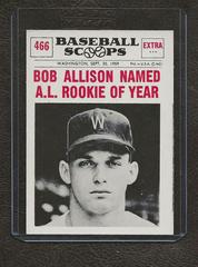 Bob Allison Named [A. L. Rookie of the Year] Baseball Cards 1961 NU Card Scoops Prices