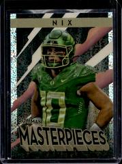 Bo Nix [Speckle] Football Cards 2022 Bowman's Best University Masterpieces Prices