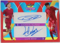 Darwin Nunez , Luis Diaz [Red] Soccer Cards 2022 Leaf Vivid Dual Autographs Prices