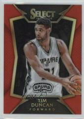Tim Duncan [Red Prizm] #13 Basketball Cards 2014 Panini Select Prices