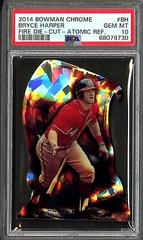 Bryce Harper [Atomic Refractor] #BH Baseball Cards 2014 Bowman Chrome Fire Die Cut Refractors Prices