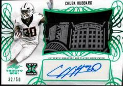 Chuba Hubbard [Green] #PA-CH1 Football Cards 2021 Leaf Trinity Patch Autographs Prices