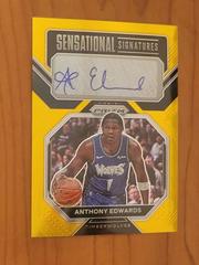 Anthony Edwards [Gold] #SS-AE Basketball Cards 2022 Panini Prizm Sensational Signatures Prices