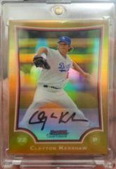 Clayton Kershaw [Gold Refractor] #72 Baseball Cards 2009 Bowman Chrome Prices