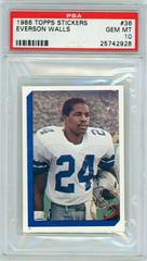 Everson Walls #36 Football Cards 1986 Topps Stickers Prices