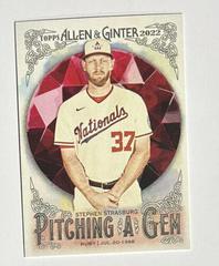 Stephen Strasburg Baseball Cards 2022 Topps Allen & Ginter Pitching a Gem Prices