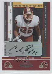 Carlos Rogers [Autograph] Football Cards 2005 Playoff Contenders Prices