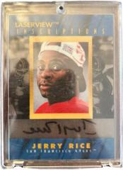 Jerry Rice Football Cards 1996 Pinnacle Laser View Inscriptions Autographs Prices