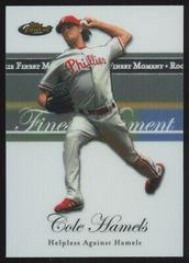 Cole Hamels [Green Refractor] #RFM-CH Baseball Cards 2007 Finest Rookie Moments Prices