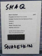 Shaquille O’Neal [Snakeskin Prizm] #2 Basketball Cards 2023 Panini Prizm Franchise Favorites Signature Prices