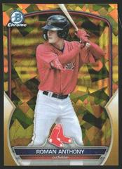 Roman Anthony [Gold Sapphire] #BDC-112 Baseball Cards 2023 Bowman Draft Chrome Sapphire Prices