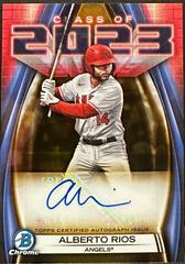 Alberto Rios [Gold] #23A-AR Baseball Cards 2023 Bowman Draft Class of Autographs Prices