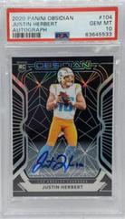 Justin Herbert [Autograph] #104 Football Cards 2020 Panini Obsidian Prices