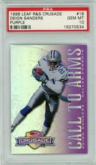 Deion Sanders [Purple] #18 Football Cards 1998 Leaf Rookies & Stars Crusade Prices