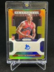 Scottie Barnes [Gold Prizm] #SS-SBA Basketball Cards 2021 Panini Prizm Sensational Signatures Prices
