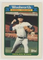 Nolan Ryan #20 Baseball Cards 1990 Woolworth Prices