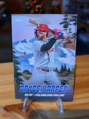 Bryce Harper [Prussian Blue] Baseball Cards 2023 Topps X Bob Ross The Joy Of Peaks of Power Prices