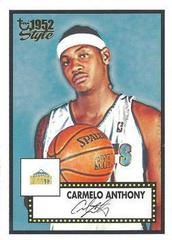 Carmello Anthony Basketball Cards 2005 Topps Style '52 Prices