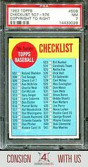 Checklist 507-576 [Copyright to Right] #509 Baseball Cards 1963 Topps Prices