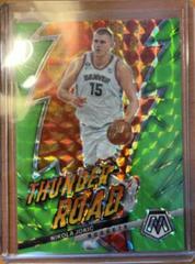 Nikola Jokic [Green Fluorescent] #17 Basketball Cards 2022 Panini Mosaic Thunder Road Prices
