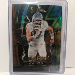 Sam Howell [Tie Dye] Football Cards 2022 Panini Select Draft Picks Sparks Prices