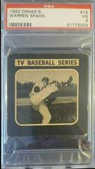 Warren Spahn #14 Baseball Cards 1950 Drake's Prices