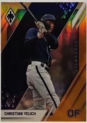 Christian Yelich [Neon Orange] #24 Baseball Cards 2022 Panini Chronicles Phoenix Prices