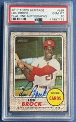 Lou Brock Baseball Cards 2017 Topps Heritage Real One Autographs Prices