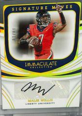 Malik Willis [Gold] #SM-MWI Football Cards 2022 Panini Immaculate Collegiate Signature Moves Prices