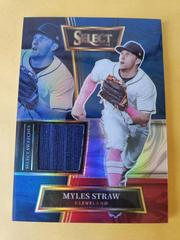 Myles Straw [Tri Color] Baseball Cards 2022 Panini Select Swatches Prices