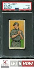 Neal Ball [Cleveland] #NNO Baseball Cards 1909 T206 Polar Bear Prices