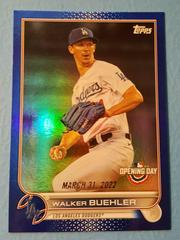 Walker Buehler [Blue Foil] #175 Baseball Cards 2022 Topps Opening Day Prices