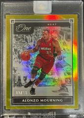 Alonzo Mourning [Gold] Basketball Cards 2019 Panini One and One Prices