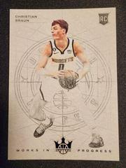 Christian Braun [Sapphire] #20 Basketball Cards 2022 Panini Court Kings Works in Progress Prices