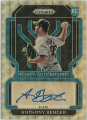 Anthony Bender [Gold Prizm] Baseball Cards 2022 Panini Prizm Rookie Autographs Prices